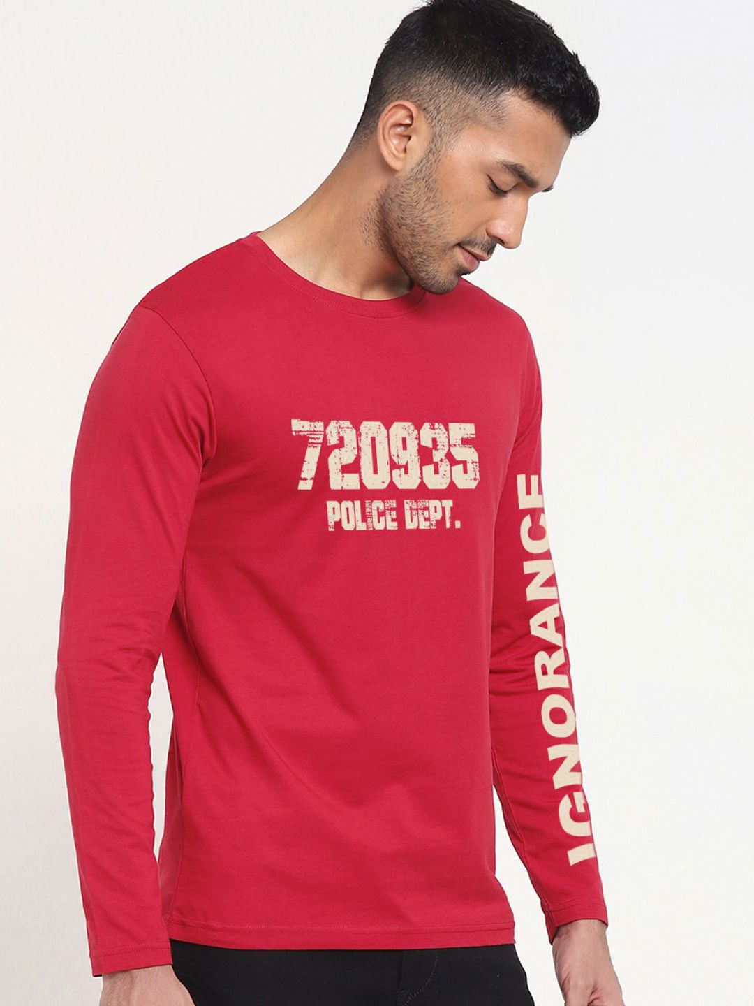 Bewakoof Men Typography Printed Round Neck Cotton T-shirt