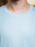 ADRO Round Neck Drop-Shoulder Sleeves Oversized Pure Cotton T-shirt