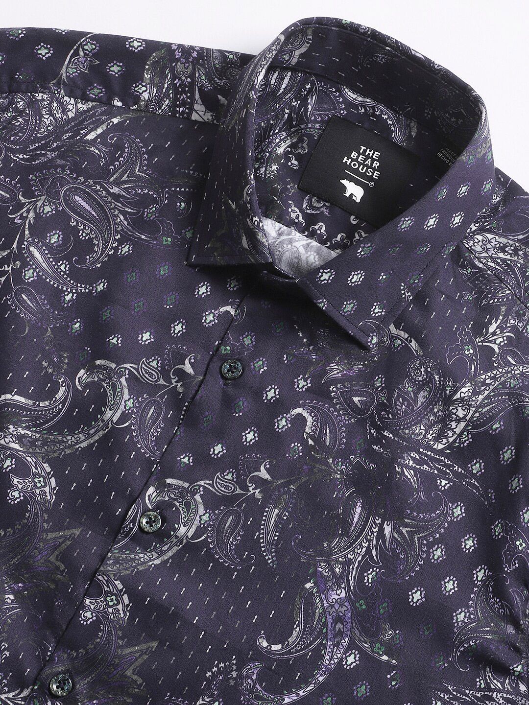 THE BEAR HOUSE Floral Printed Slim Fit Pure Cotton Casual Shirt