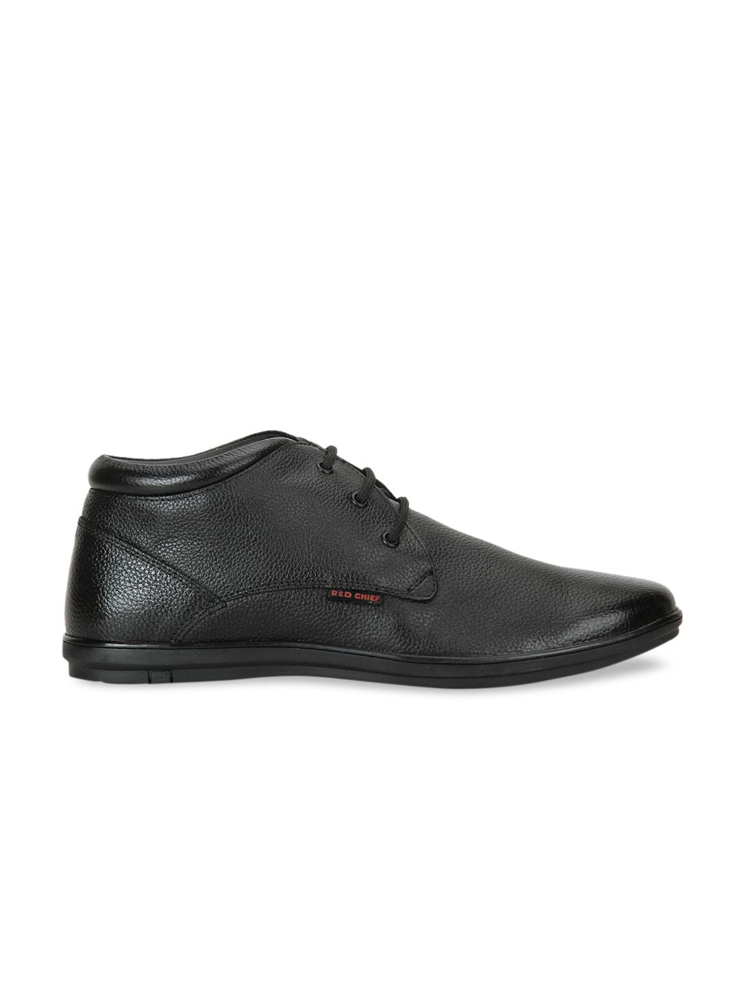 Red Chief Men Black Leather Formal Derby