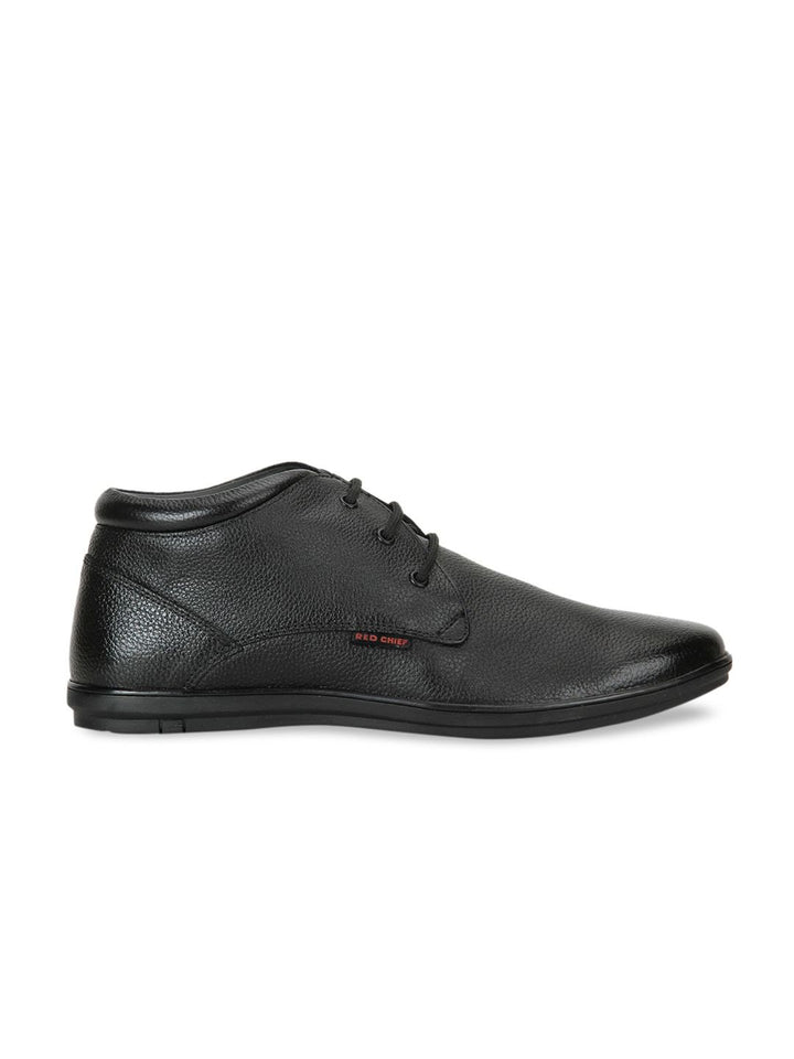 Red Chief Men Black Leather Formal Derby