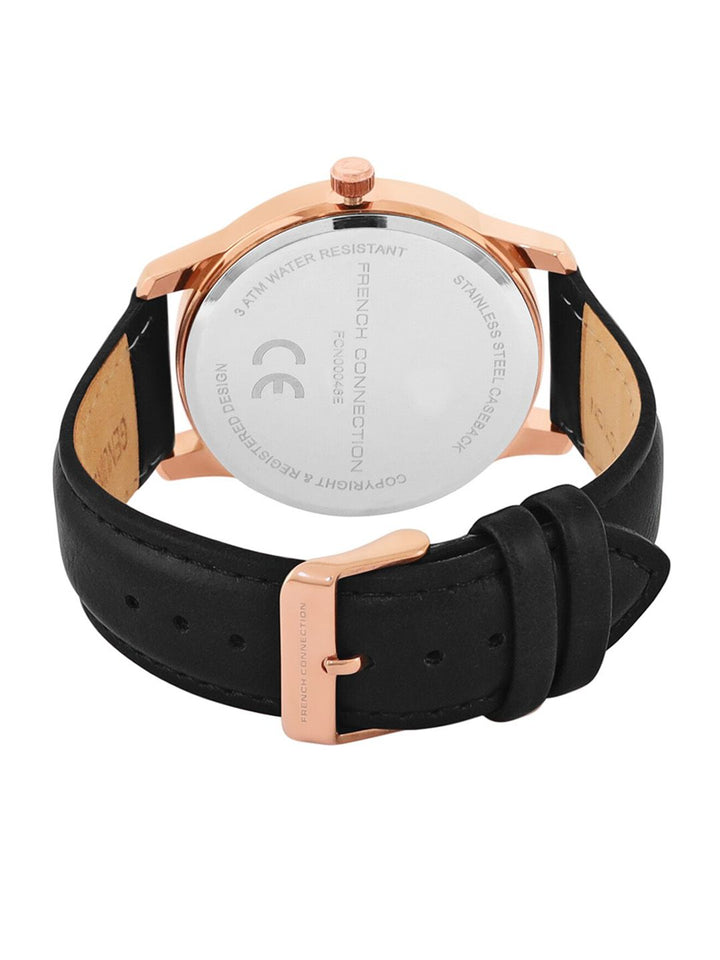 French Connection Men Dial & Leather Straps Analogue Watch FCN00046E