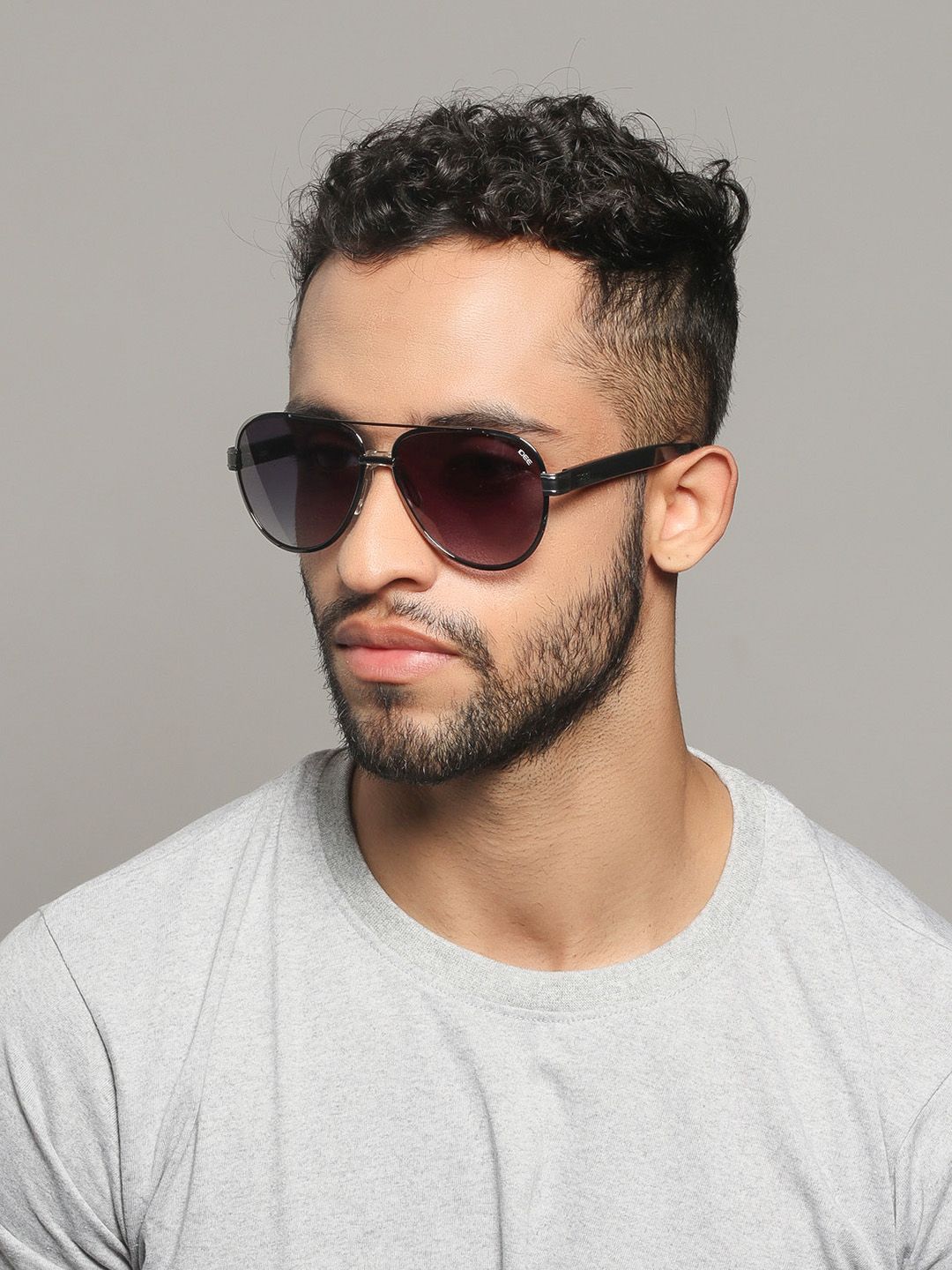 IDEE Men Aviator Sunglasses with UV Protected Lens IDS2936C1SG