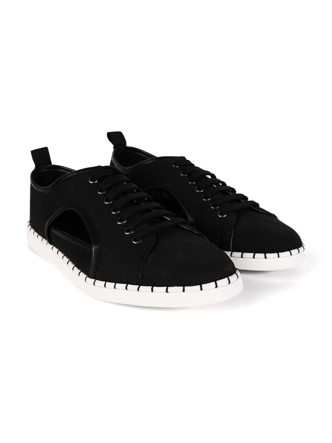 MONKSTORY Lelaki Bertali Sneakers PU Potongan