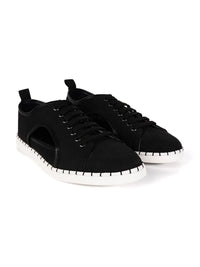 MONKSTORY Lelaki Bertali Sneakers PU Potongan