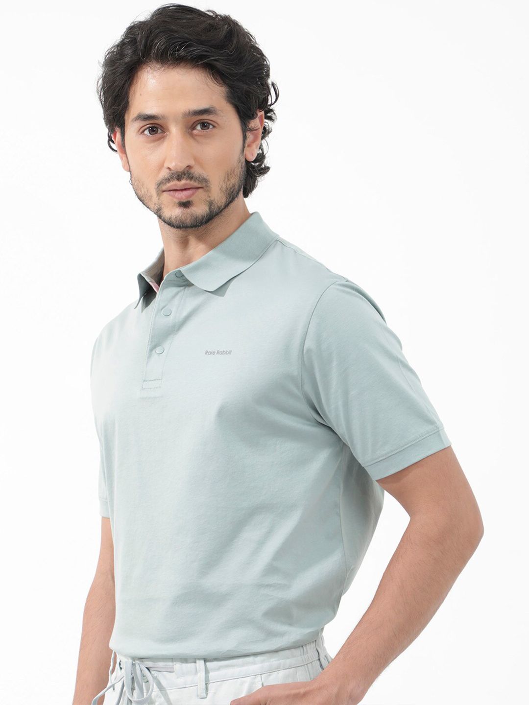 RARE RABBIT Men Keneth Regular Fit Polo Collar Tshirts
