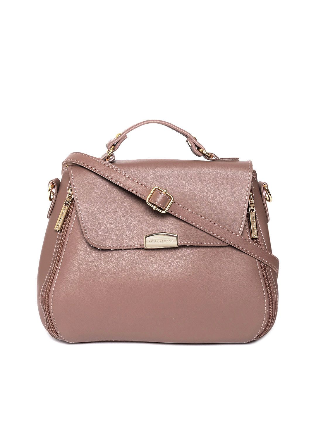 Lino Perros Dusty Pink Solid Satchel Bag