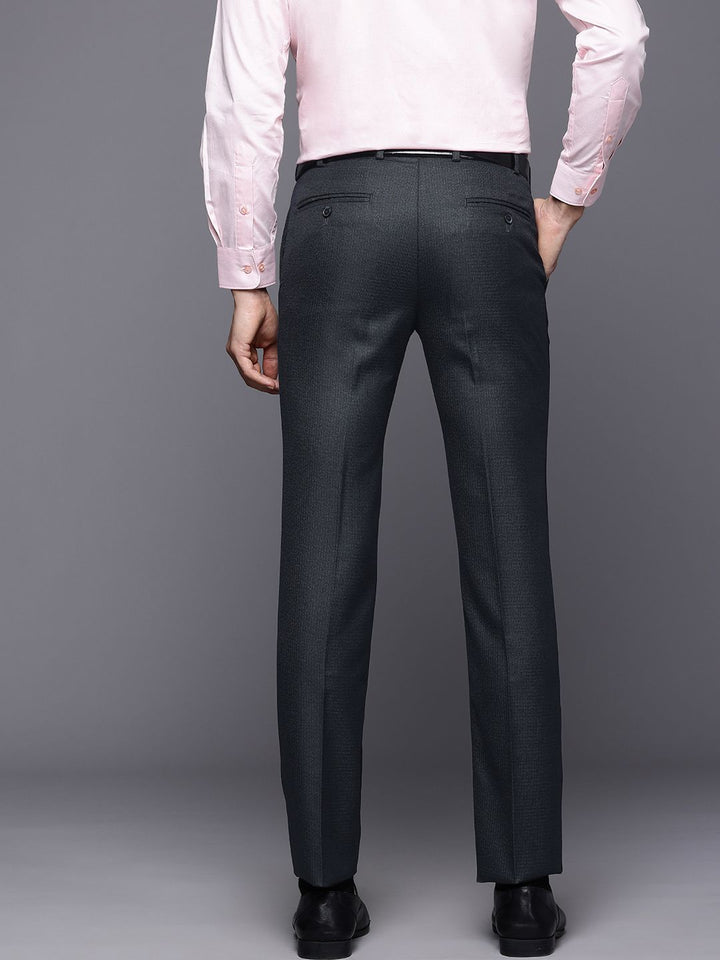 Raymond Men Textured Slim Fit Formal Trousers