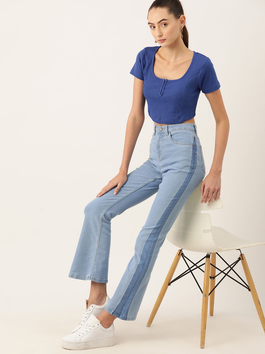 DressBerry Women Bootcut with Side Stripe Stretchable Jeans