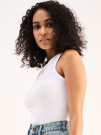 SASSAFRAS BASICS Ribbed Cotton Fitted Top