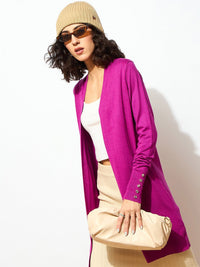 SASSAFRAS Longline Open-Front Acrylic Shrug