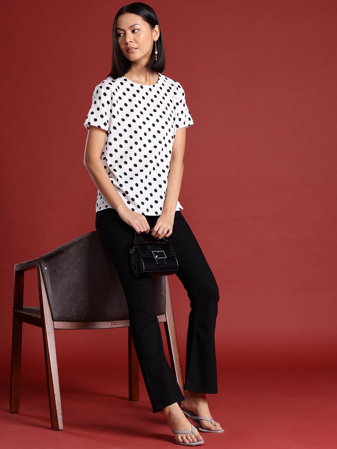 all about you Polka Dot Printed Top