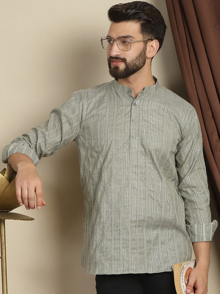 Anouk Woven Design Thread Work Cotton Kurta