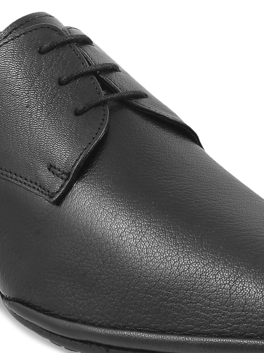 Mochi Men Black Formal Leather Derbys