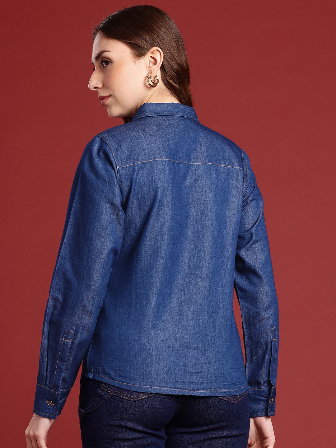 all about you Chambray Opaque Casual Shirt