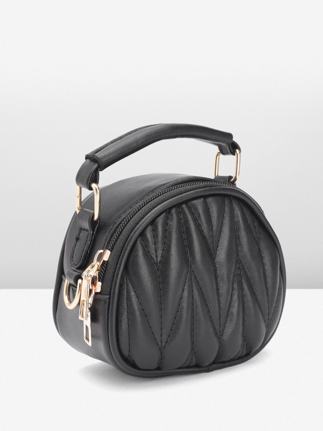 DressBerry Quilted Structured Handheld Bag