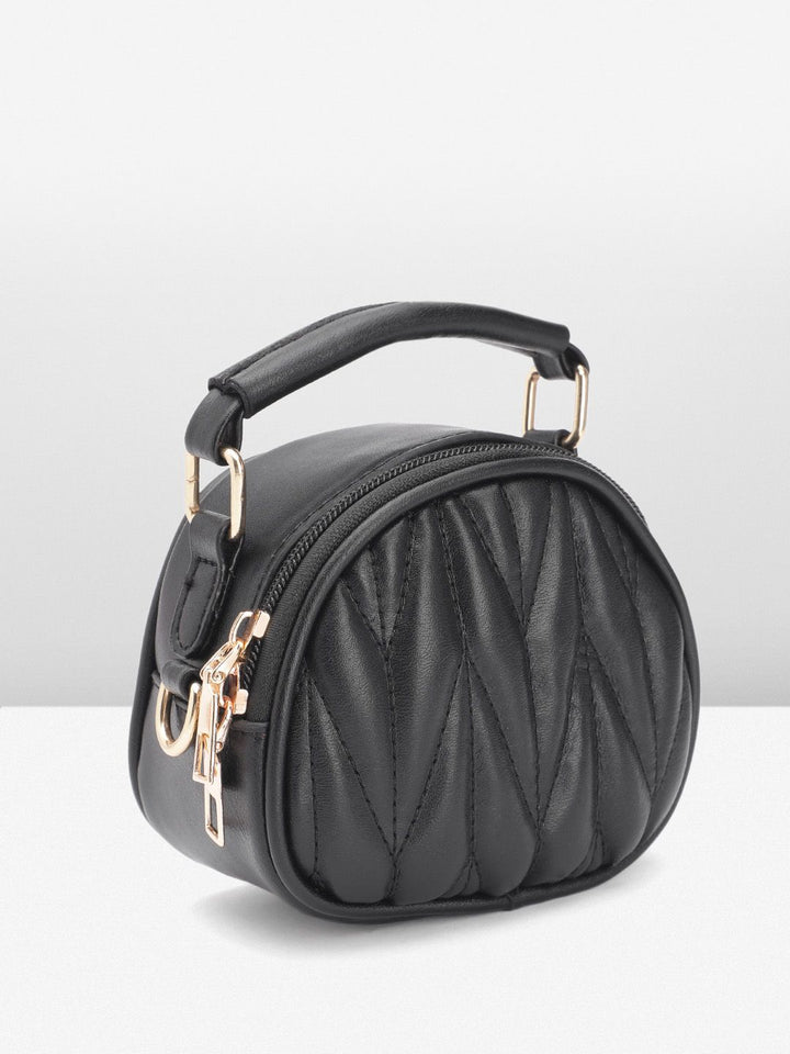 DressBerry Quilted Structured Handheld Bag