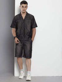 The Indian Garage Co Faded Boxy Fit Denim Utility Casual Co-Ords