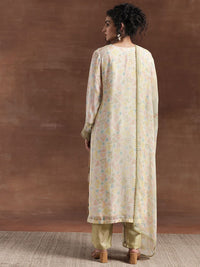 Libas Ethnic Motifs Printed Sweetheart Neck Long Sleeves Kurta Set
