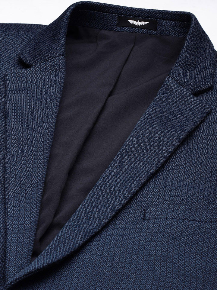 Park Avenue Super Slim Fit Self Design Single-Breasted Formal Blazers