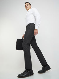 Raymond Men Textured Slim Fit Formal Trousers