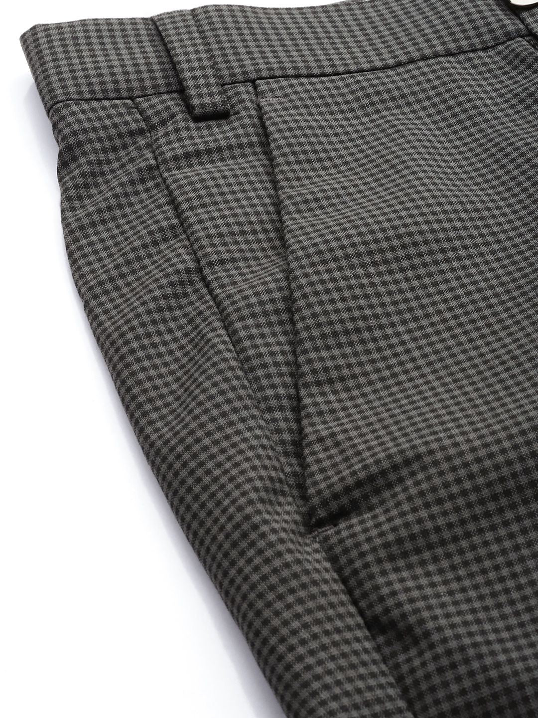 Park Avenue Men Checked Neo Fit Formal Trousers