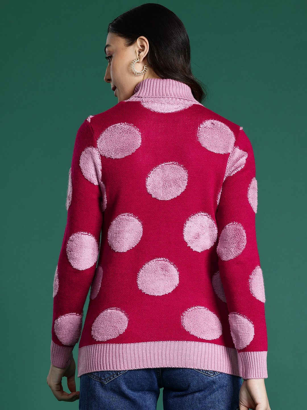 DressBerry Turtle Neck Self-Designed Pullover