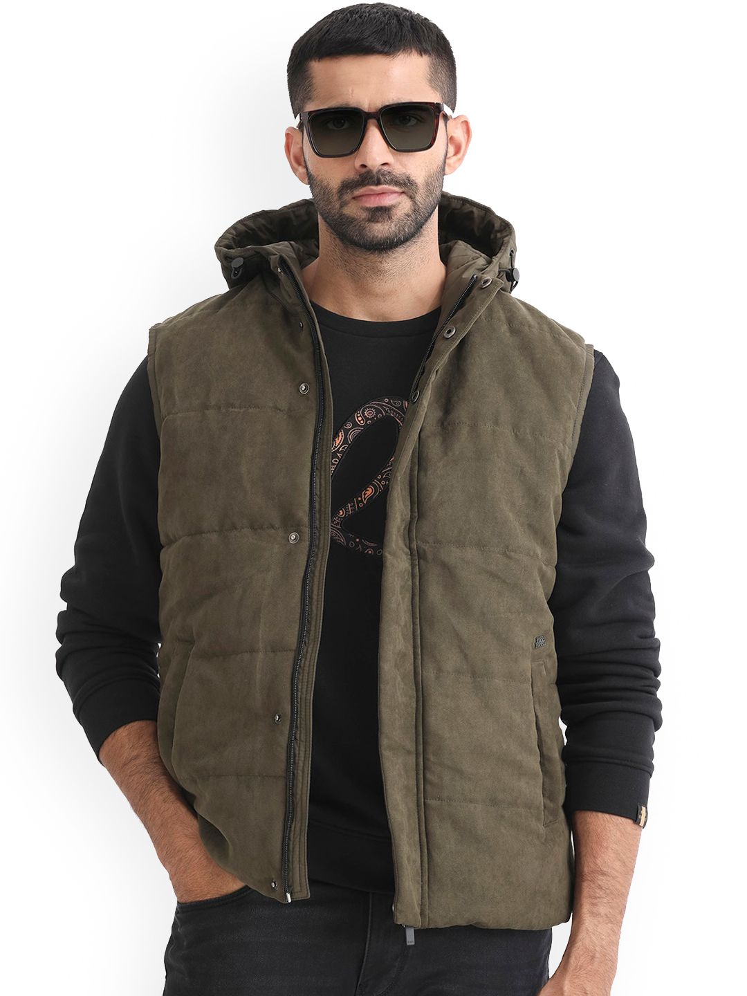 RARE RABBIT Men Rald Puffer Hooded Jacket