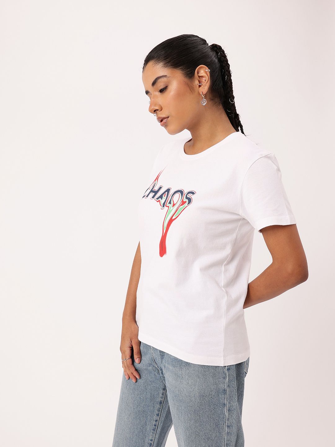 DressBerry Printed Relaxed Fit T-shirt