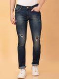 Being Human Men Slim Fit Mildly Distressed Heavy Fade Stretchable Jeans