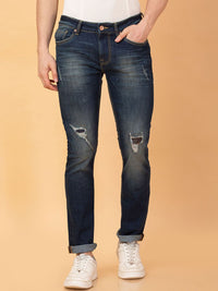 Being Human Men Slim Fit Mildly Distressed Heavy Fade Stretchable Jeans
