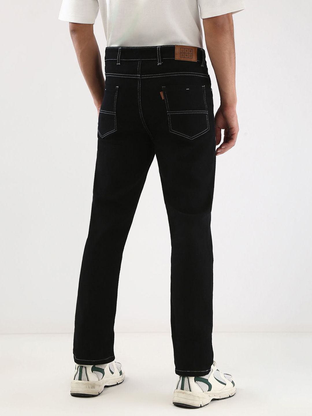 Urbano Fashion Men Straight Fit Mid-Rise Stretchable Jeans