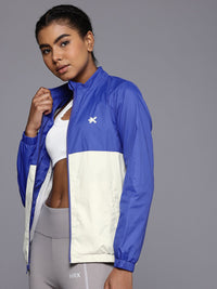 HRX by Hrithik Roshan Rapid-Dry Antimicrobial Finish Colourblocked Lifestyle Bomber Jacket