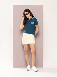 DILLINGER Women's Regular Fit Badge Embroidery Polo Tshirt