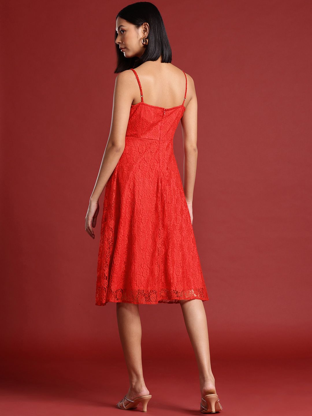 all about you Lace A-Line Midi Dress
