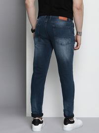 The Indian Garage Co Men Carrot Fit Low Distress Light Fade Jeans