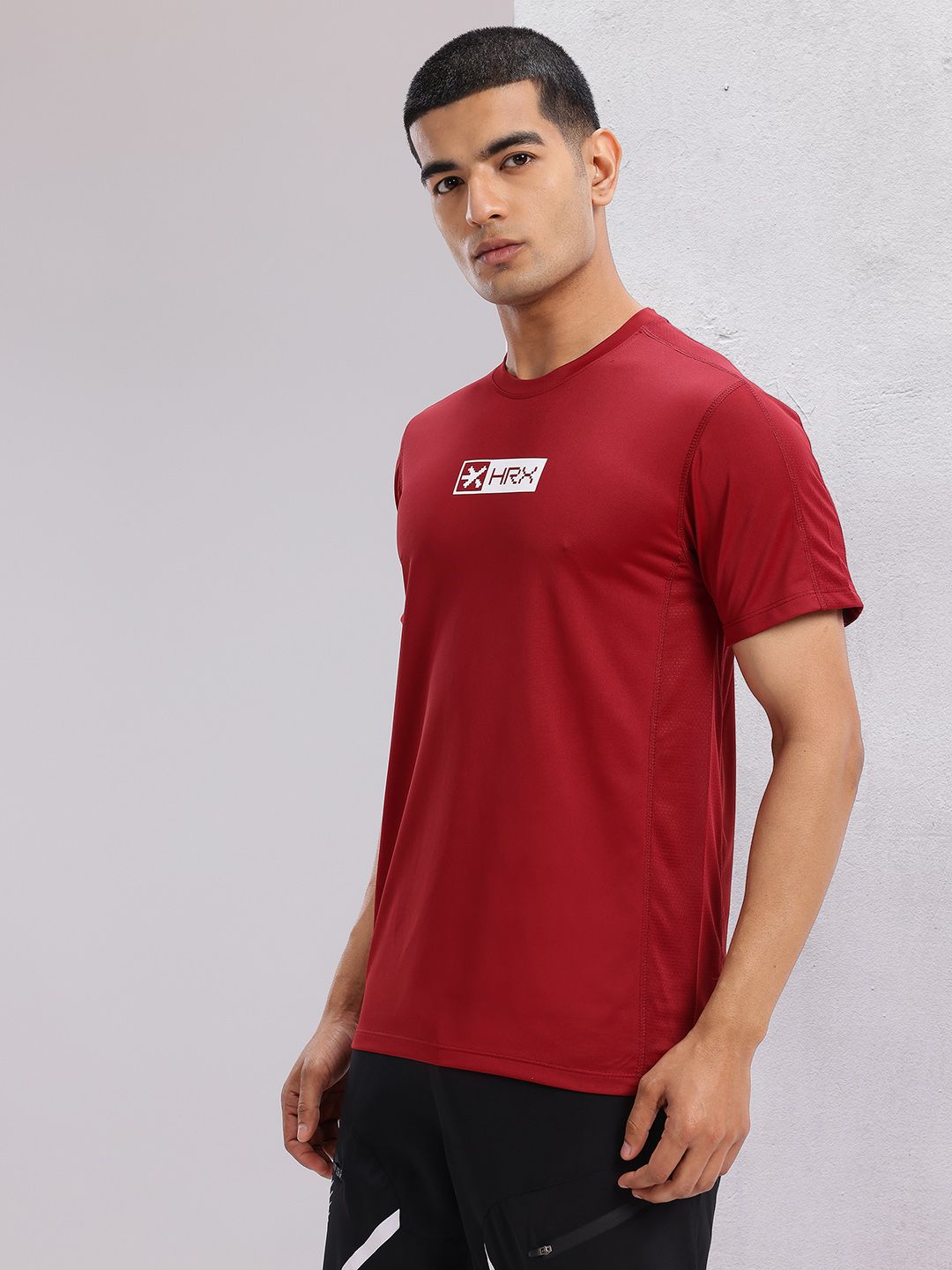 HRX by Hrithik Roshan Brand Logo Printed Rapid-Dry Training T-shirt