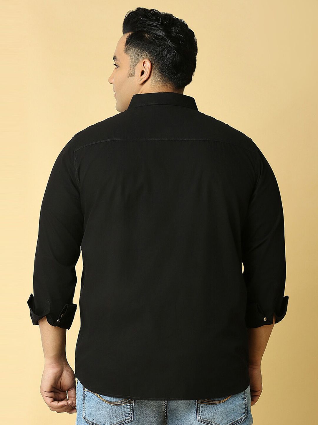Thomas Scott Plus Size Cotton Premium Slim Fit Opaque Casual Shirt