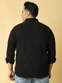 Thomas Scott Plus Size Cotton Premium Slim Fit Opaque Casual Shirt