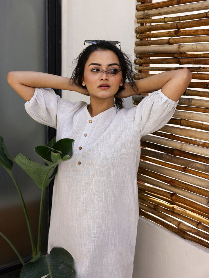 Sanskrutihomes kapas midi nightdress