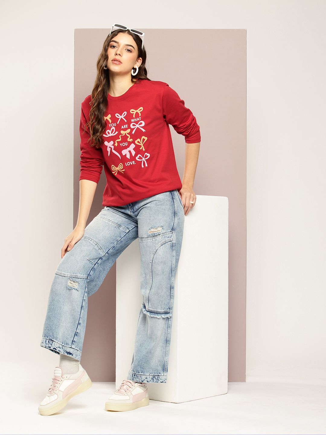 DILLINGER Printed Drop-Shoulder Sleeves Oversized Pure Cotton T-shirt