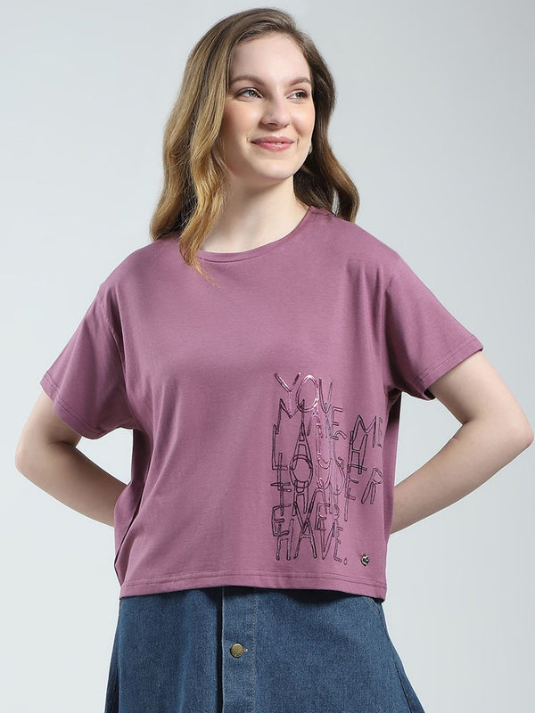 Monte Carlo Typography Printed Drop-Shoulder Sleeves Relaxed Fit T-shirt