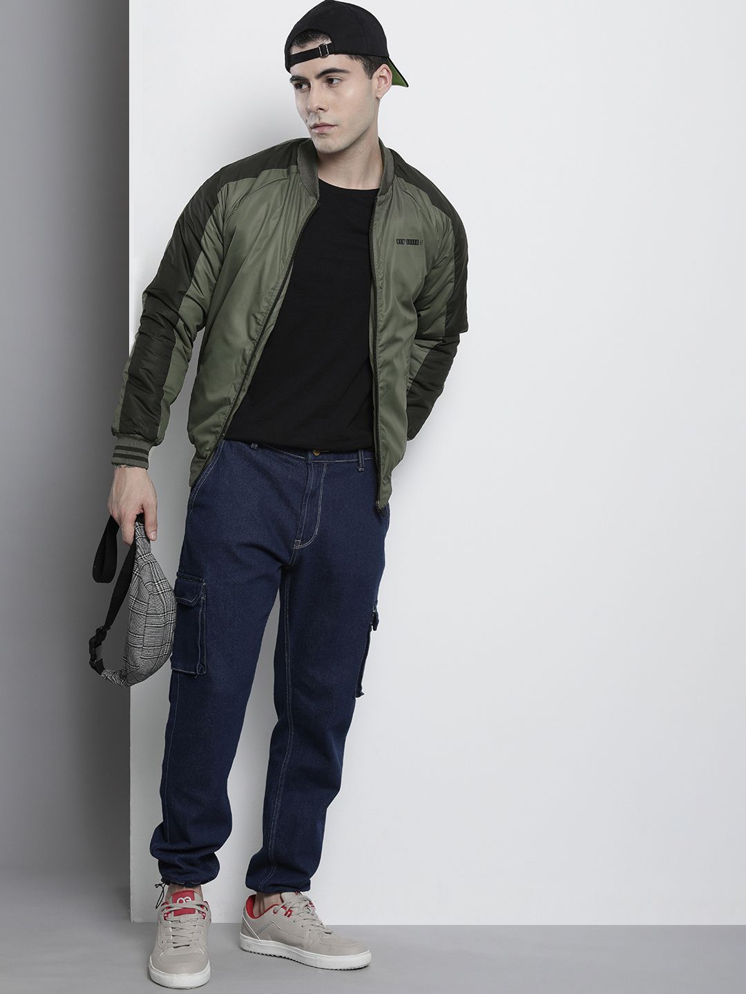 The Indian Garage Co Men Colourblocked Bomber Jacket