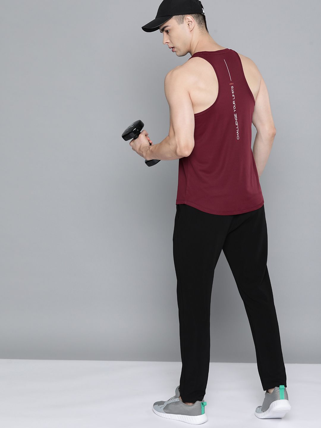 HRX by Hrithik Roshan Typography Detail Rapid-Dry Sleeveless Training T-shirt