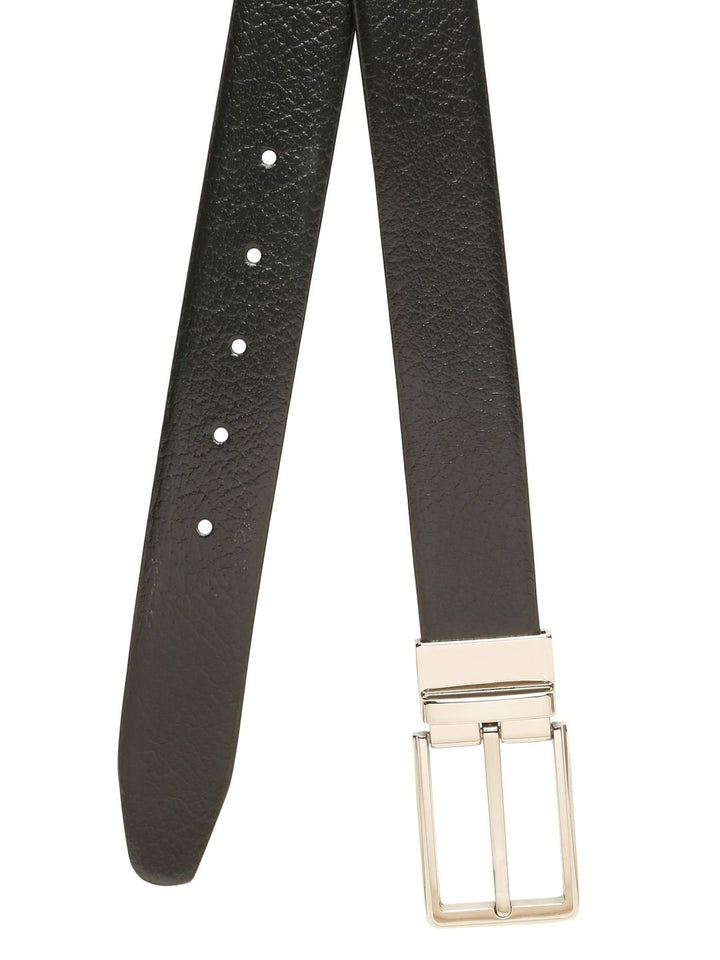 Teakwood Leathers Men Textured Leather Reversible Belt