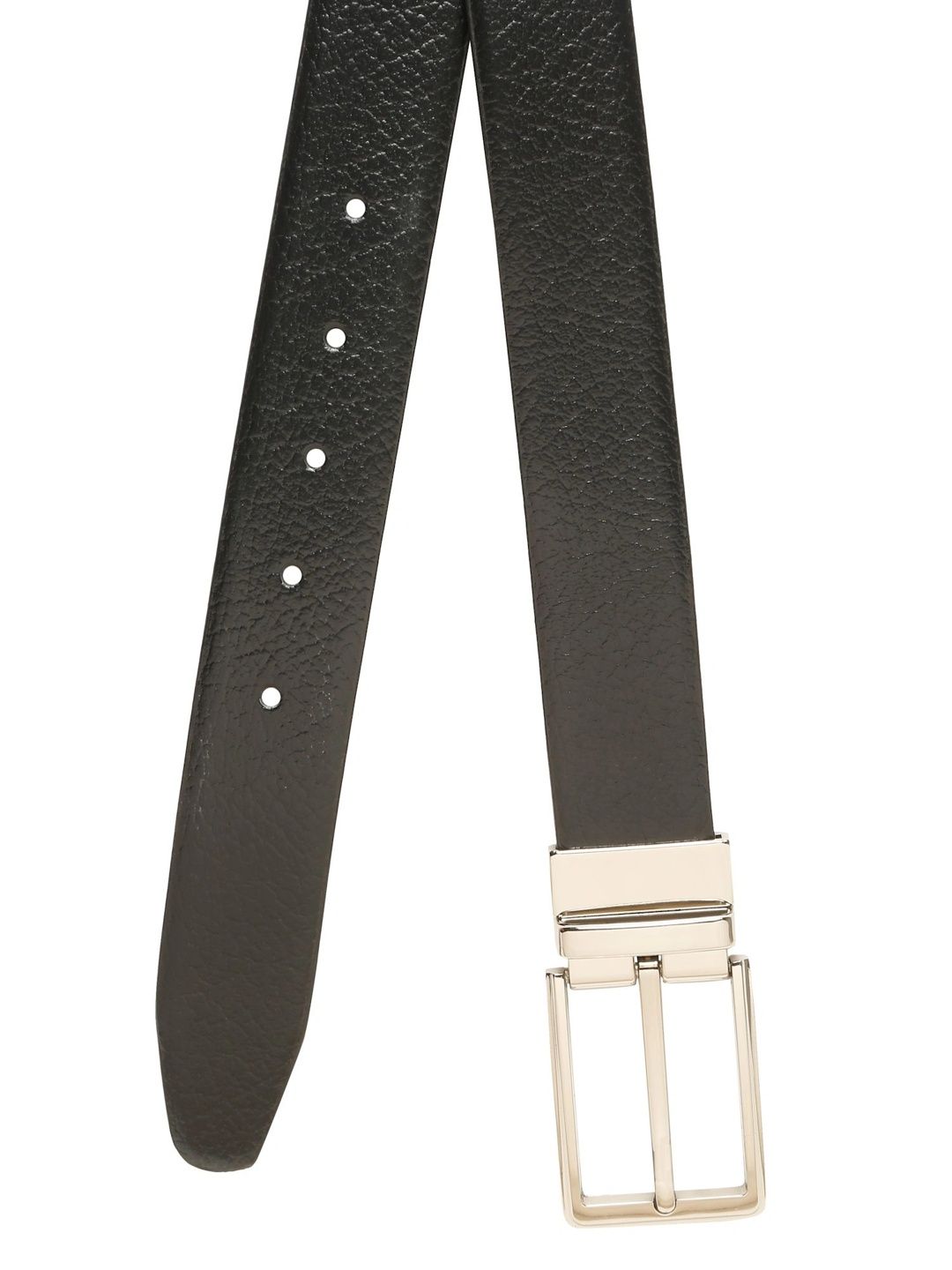 Teakwood Leathers Men Textured Leather Reversible Belt