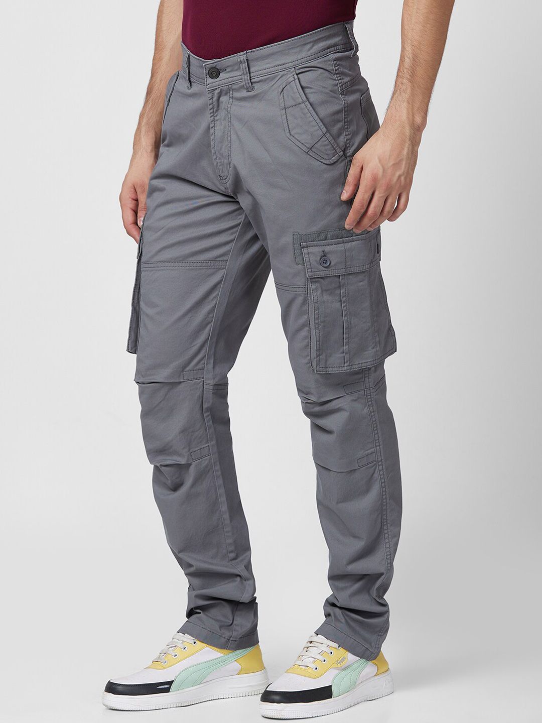 SPYKAR Men Mid-Rise Cotton Cargos Trousers