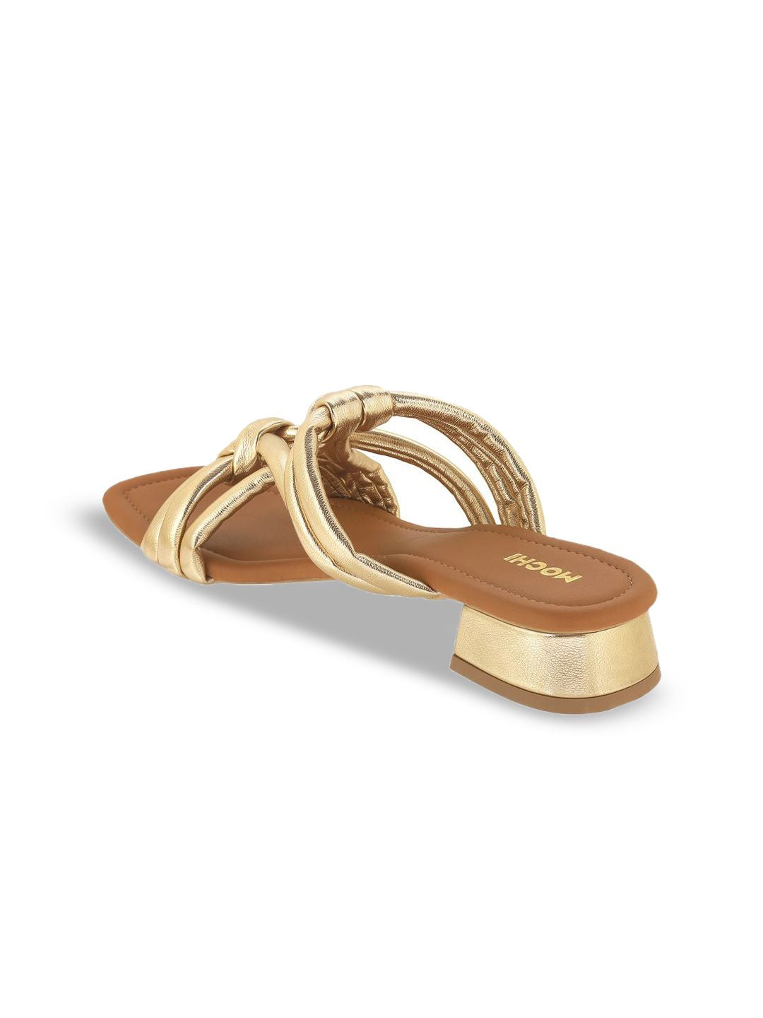 Mochi Women Open Toe Block Pumps