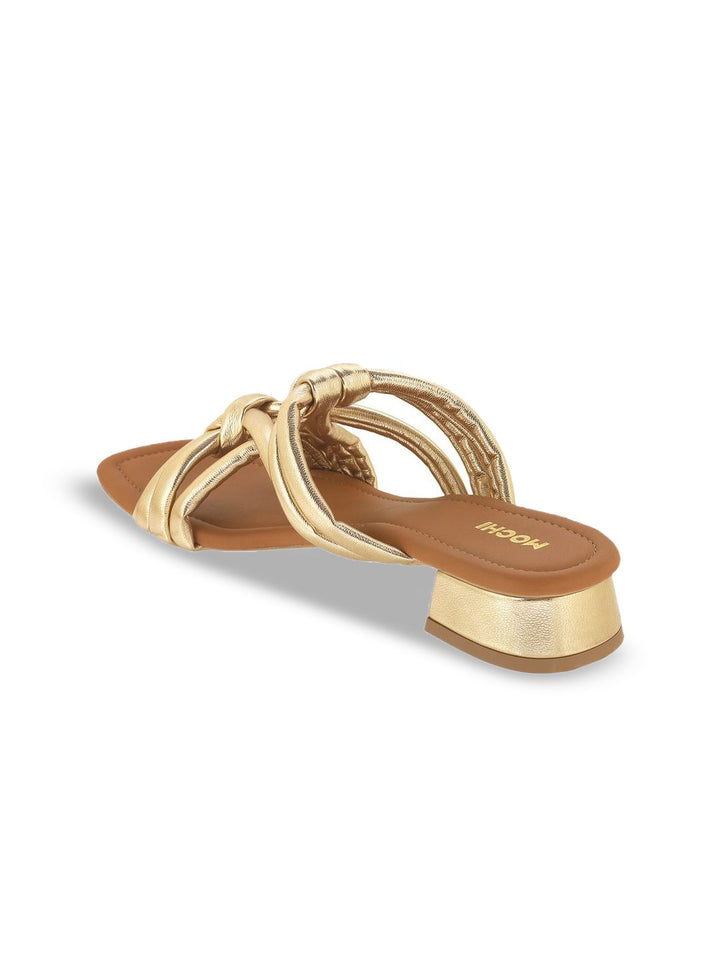 Mochi Women Open Toe Block Pumps