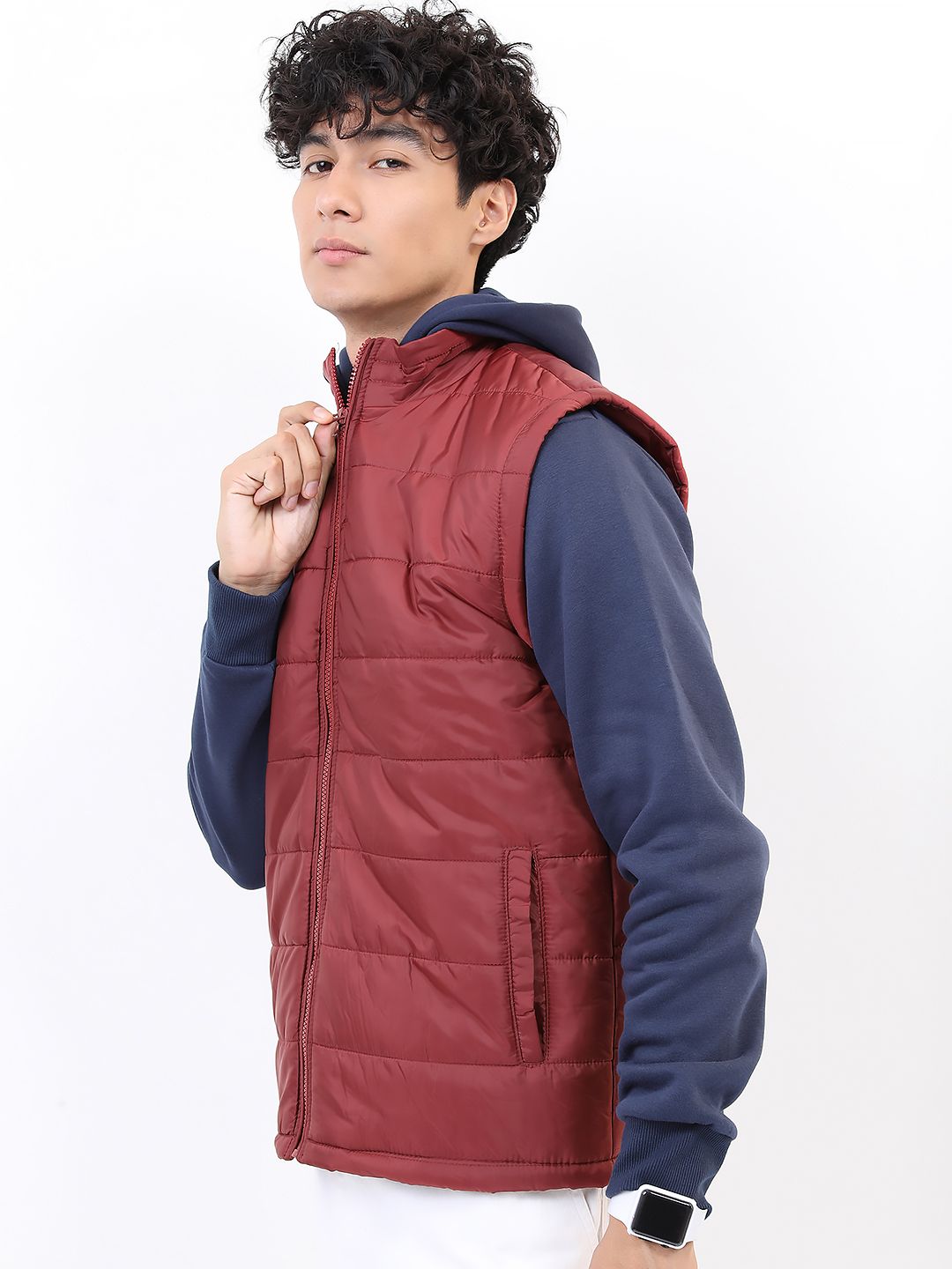 HIGHLANDER Men Red Solid Padded Jacket